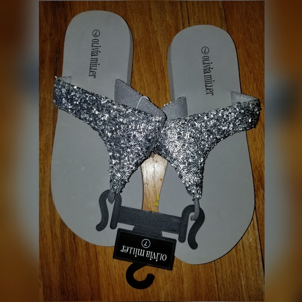 Olivia Miller Bling Women's Wedge Sandals